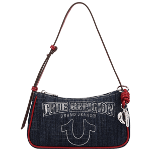 True Religion Bling Logo Denim Shoulder Bag