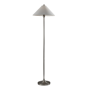 Adesso Esme Floor Lamp with White Textured Fabric Shade