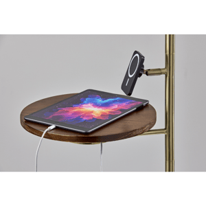 Adesso Rowe Wireless Charging Task Floor Lamp with Table alternate view