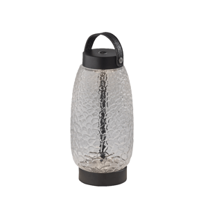 Adesso Cassius Cordless LED Tall Table Lantern w/ Glass Shade