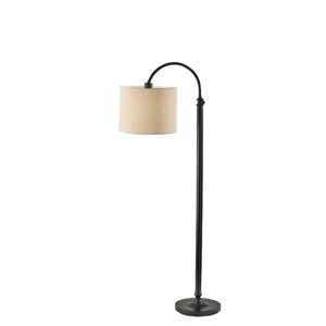 Simplee Adesso Barton Task Floor Lamp with Oatmeal Shade