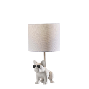 Simplee Adesso Sunny Dog Table Lamp with White Shade