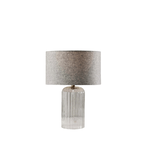 Simplee Adesso Carrie Small Table Lamp with Grey Shade