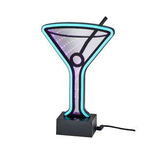 Simplee Adesso Infinity Neon Martini Glass Table/Wall Lamp