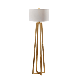 Simplee Adesso Oakley Floor Lamp with White Shade