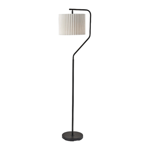 Simplee Adesso Evan Floor Lamp with Off-White Shade