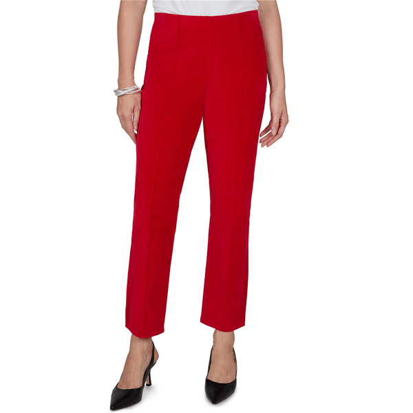 Womens Ruby Rd. Mysterious Romance Solid Pull On Pants