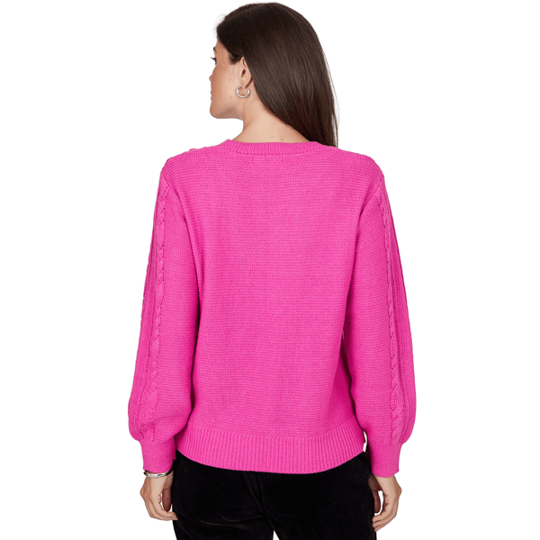 Petite Ruby Rd. Mysterious Romance Color Pop Cable Knit Sweater alternate view