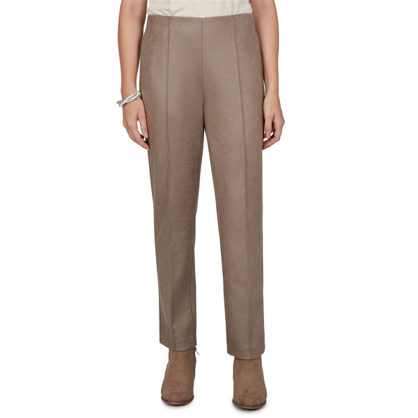 Womens Ruby Rd. Mythical Front Seam Suede Ponte Pull On Pants