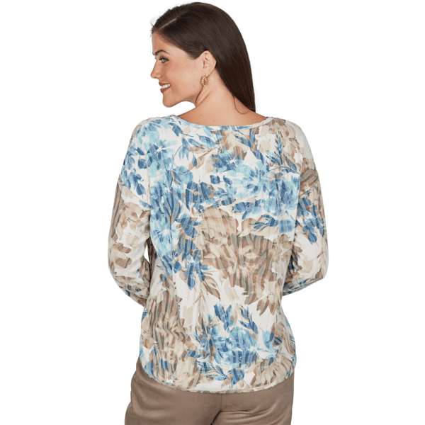 Womens Ruby Rd. Mythical Long Sleeve Winter Bouquet Blouse alternate view