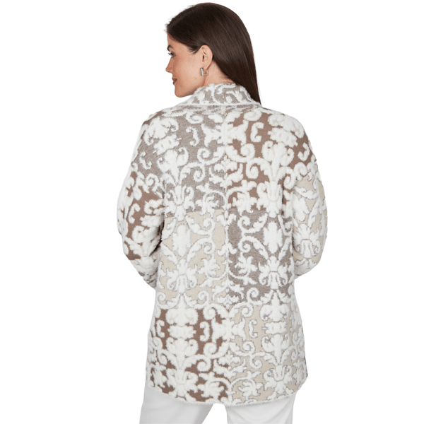 Womens Ruby Rd. Mythical Long Sleeve Ornate Open Front Cardigan alternate view