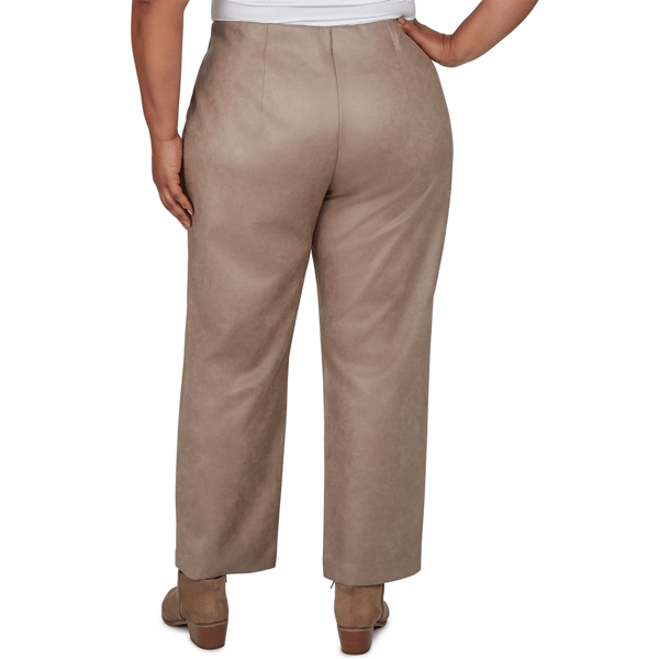 Plus Size Ruby Rd. Mythical Front Seam Suede Ponte Pull On Pants alternate view