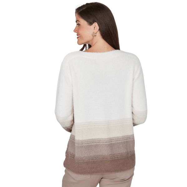 Petite Ruby Rd. Mythical Long Sleeve Ombre Eyelash Sweater alternate view