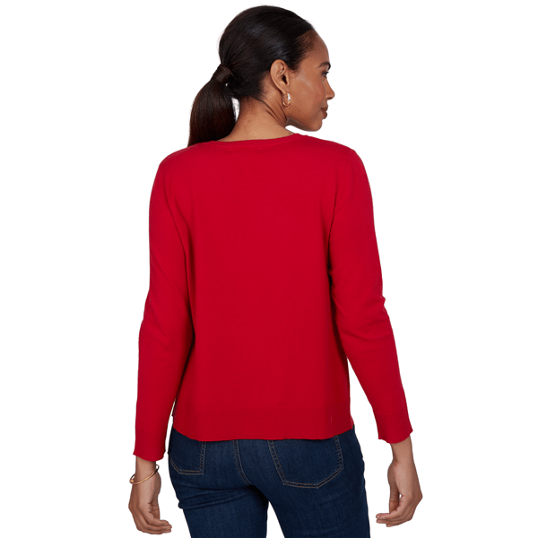 Petite Ruby Rd. Happy Holidays Textured Christmas Tree Sweater alternate view