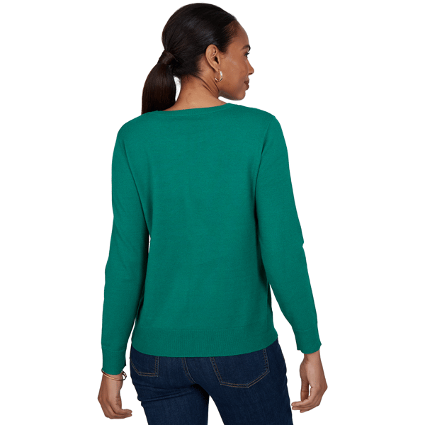 Petite Ruby Rd. Happy Holidays Mistletoe & Martinis Sweater alternate view