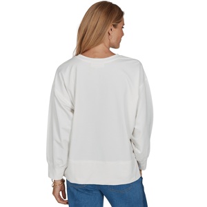 Womens Ruby Rd. Game of Luxe Football Graphic Terry Sweatshirt alternate view