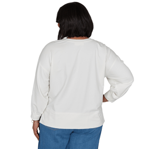 Plus Size Ruby Rd. Game of Luxe Football Graphic Terry Sweatshirt alternate view