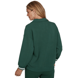 Petite Ruby Rd. Game of Luxe Stripe Trim Sweatshirt alternate view