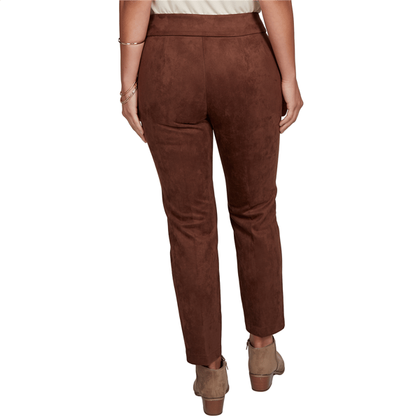 Womens Ruby Rd. English Countryside Suede Knit Front Seam Pants alternate view