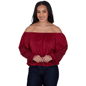 Womens Ruby Rd. English Countryside Floral Cutout Blouse