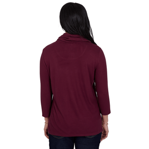 Womens Ruby Rd. English Countryside Cowl Neck Faux Suede Sweater alternate view