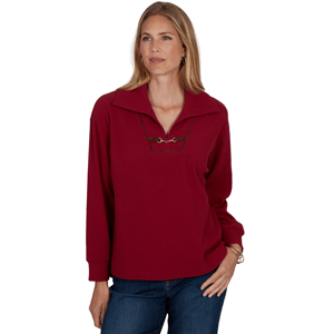 Womens Ruby Rd. English Countryside Solid Rib Knit Sweater