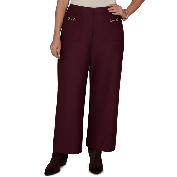 Plus Size Ruby Rd. English Countryside Solid Pique Knit Pants