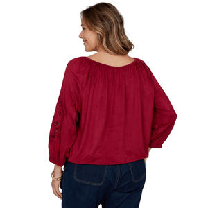 Plus Size Ruby Rd. English Countryside Floral Cutout Blouse alternate view