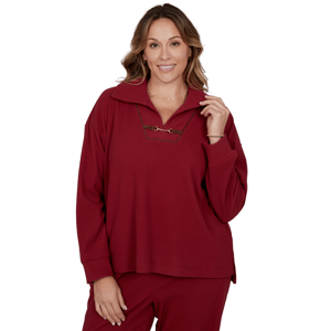 Plus Size Ruby Rd. English Countryside Solid Rib Knit Sweater