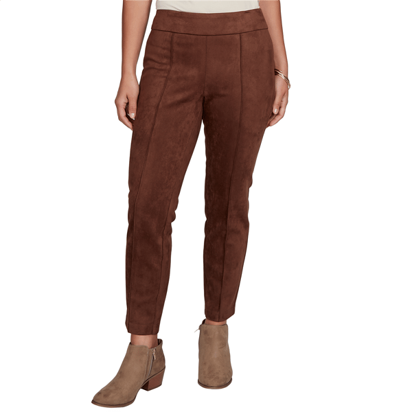 Petite Ruby Rd. English Countryside Suede Knit Front Seam Pants