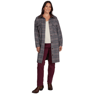 Petite Ruby Rd. English Countryside Collared Plaid Coatigan