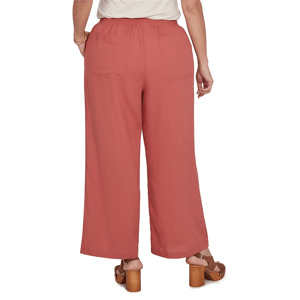 Plus Size Ruby Rd. Sedona Escape Lace Trim Pull On Wide Leg Pants alternate view