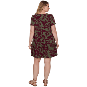 Plus Size Ruby Rd. Sedona Escape Tropical Tiered Shift Dress alternate view