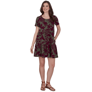 Petite Ruby Rd. Sedona Escape Tropical Tiered Shift Dress