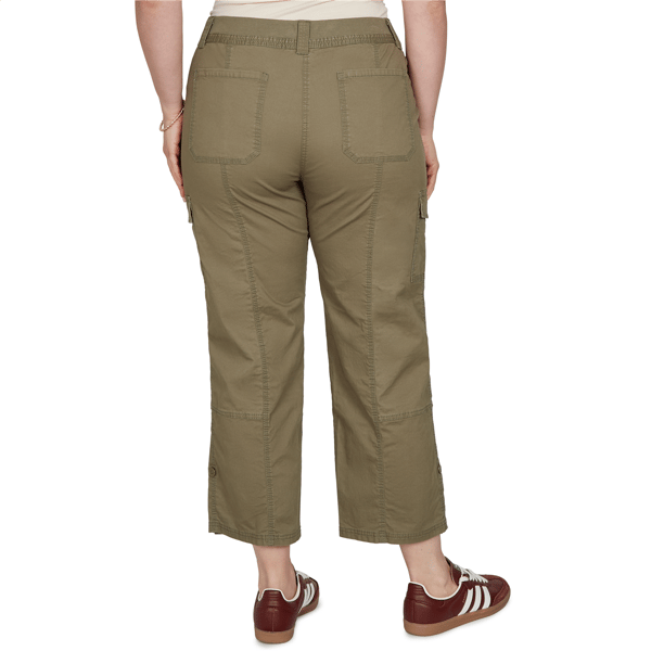 Plus Size Ruby Rd. Seasonal Key Items Roll Cuff Utility Cargos alternate view