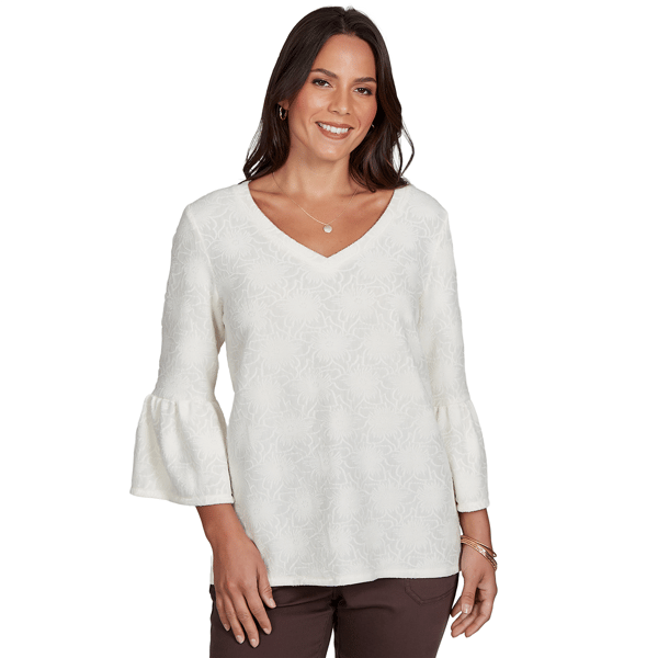 Petite Ruby Rd. Romance On The Ranch Medallion Floral Blouse