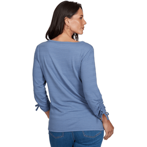 Petite Ruby Rd. Romance On The Ranch Ruch Sleeve Blouse alternate view