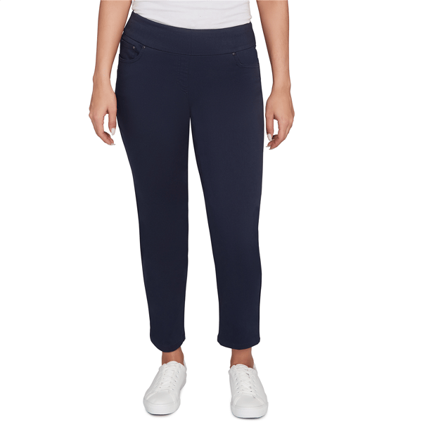Womens Ruby Rd. Key Items Pull On Twill Ankle Pants
