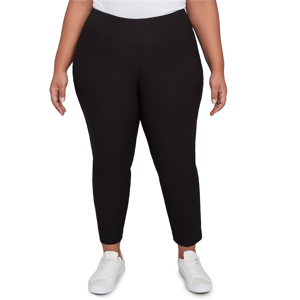 Plus Size Ruby Rd. Key Items Silky Tech Pull On Ankle Pants