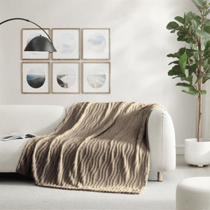Swift Home Wave Textured Soft Plush Cozy Throw Blanket