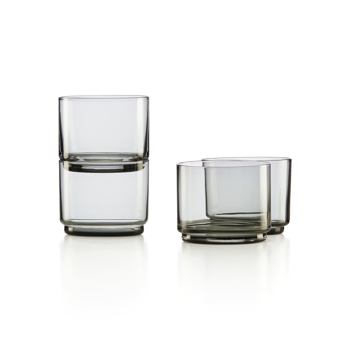 Lenox(R) Tuscany Classics Stackable Smoke Short Glasses - Set of 4