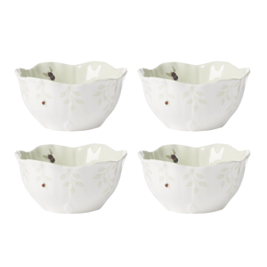Lenox(R) Butterfly Meadow(R) Floral Green Dessert Bowls