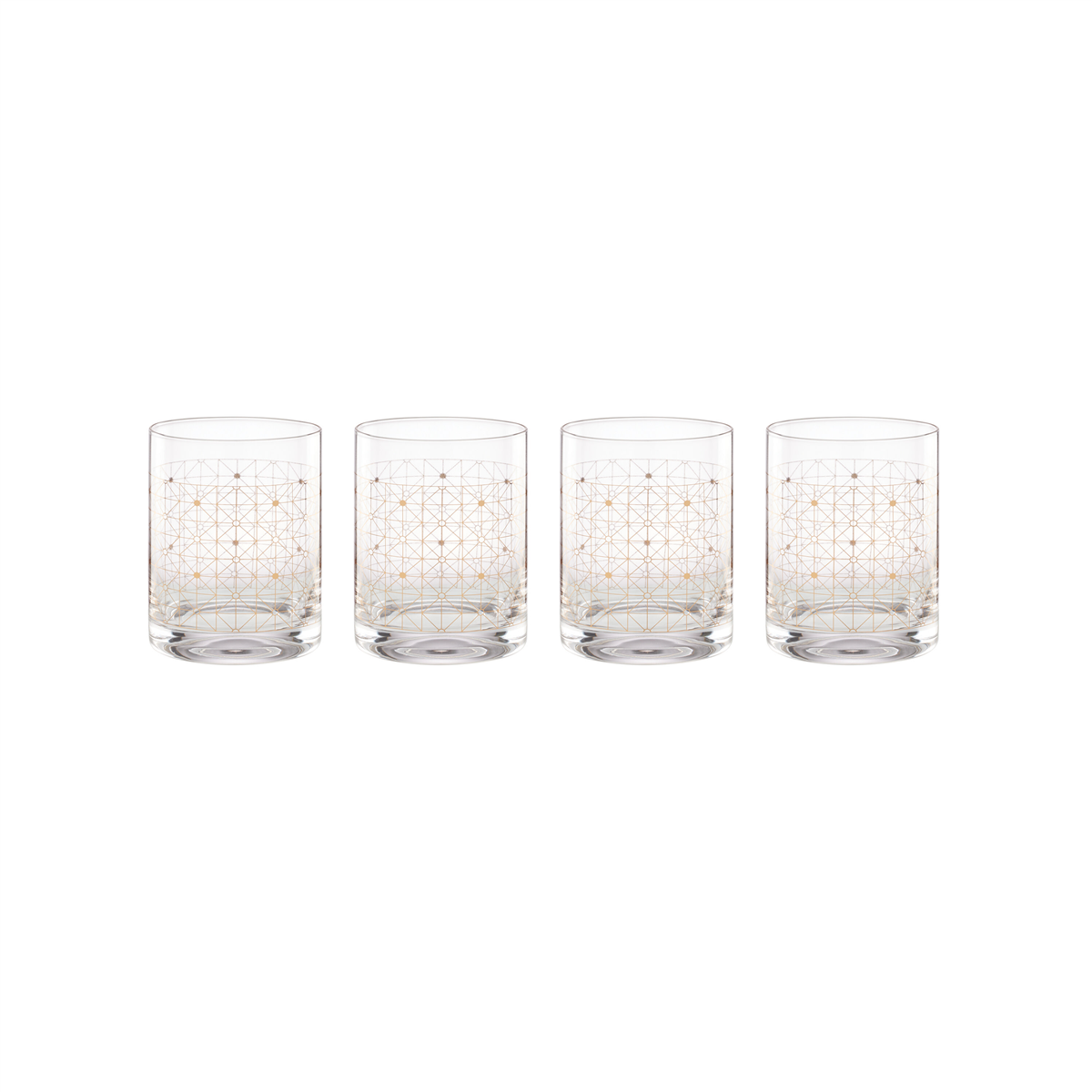 Lenox Tuscany Classics Gold Dust Double Old Fashioned Glasses, Set Of 4 - Clear