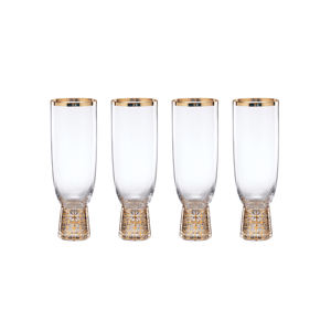 Lenox(R) Tuscany Classics Gold Frost Flute Glasses - Set of 4