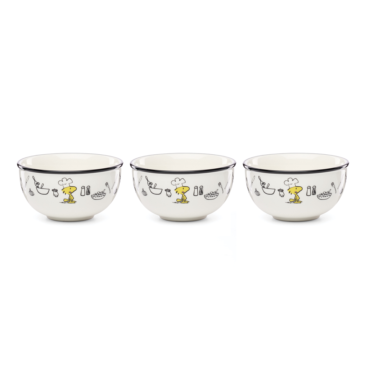 Lenox Chef Snoopy Porcelain Mini Bowls, Set of 3 - Multi