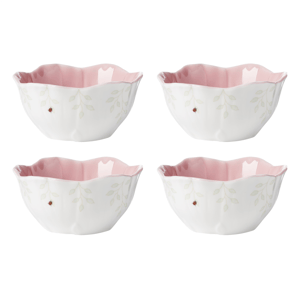 Lenox(R) Butterfly Meadow(R) Floral Pink Dessert Bowls