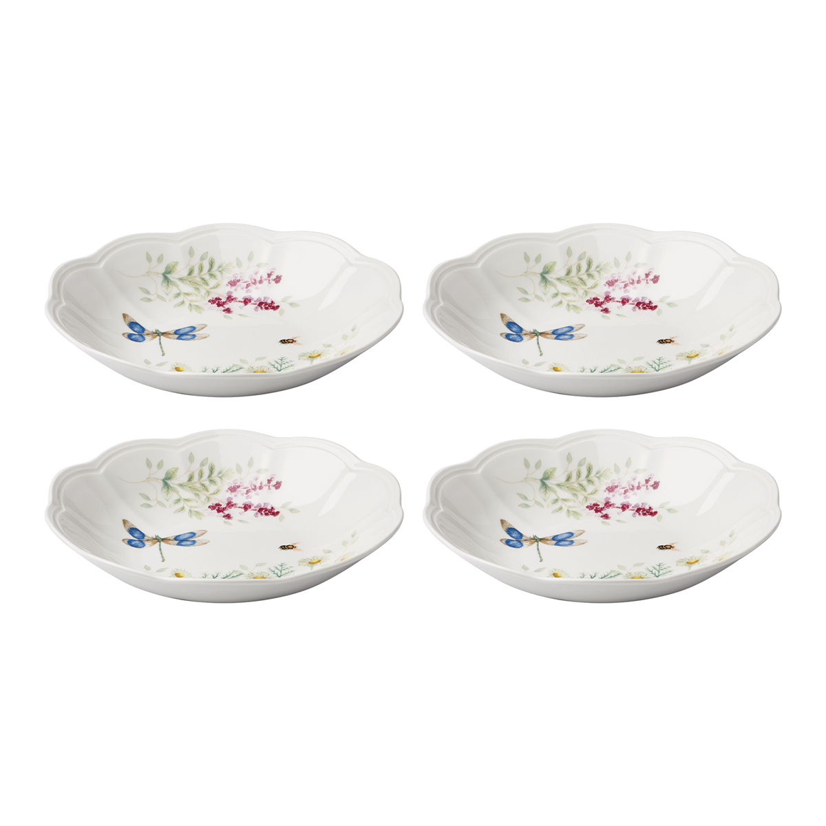 Lenox Butterfly Meadow Herbs Pasta Bowls, Set of 4 - Multi