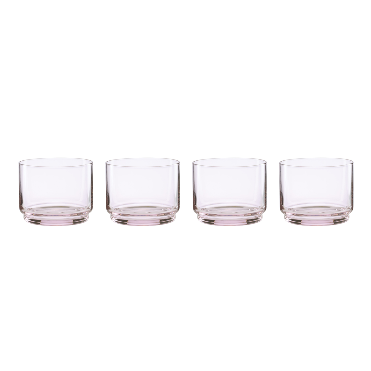 Lenox Tuscany Classics Stackable Short Glasses, Set of 4 - Pink