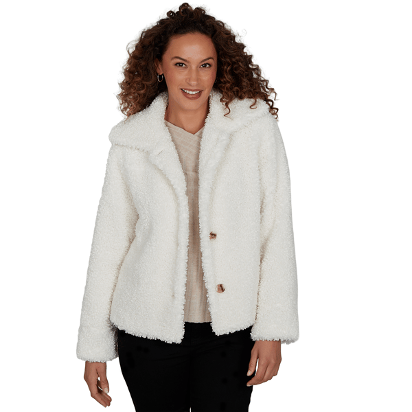 Womens Skyes the Limit Icy Blue Sparkle Sherpa Jacket