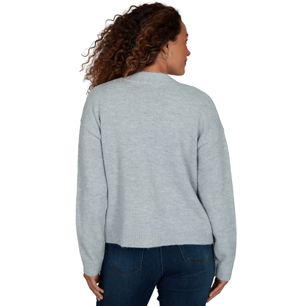 Womens Skyes the Limit Icy Blue Sparkle Floral Cardigan alternate view